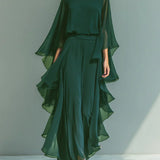 Aurora | Elegantiškas Chiffon Komplektas su Volanais