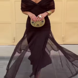 Elegantiška Suknelė su V Formos Iškirpte