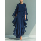 Aurora | Elegantiškas Chiffon Komplektas su Volanais