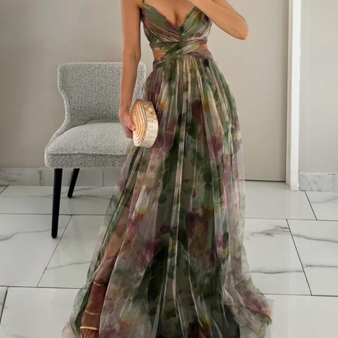 Giselle - Įspūdingas suknelė su gėlių raštu