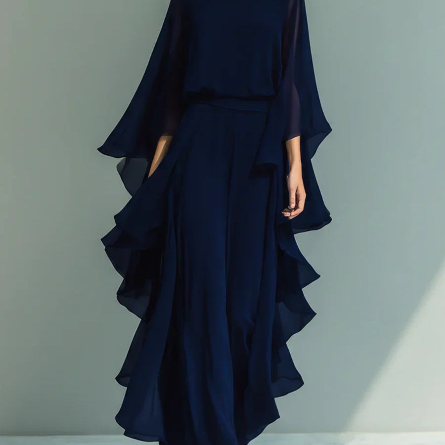 Aurora | Elegantiškas Chiffon Komplektas su Volanais