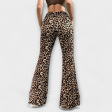 Berenice - Bootcut leopardų kelnės