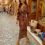 Isadora | elegantiškas midi suknelė su amžinu žaviu raštu