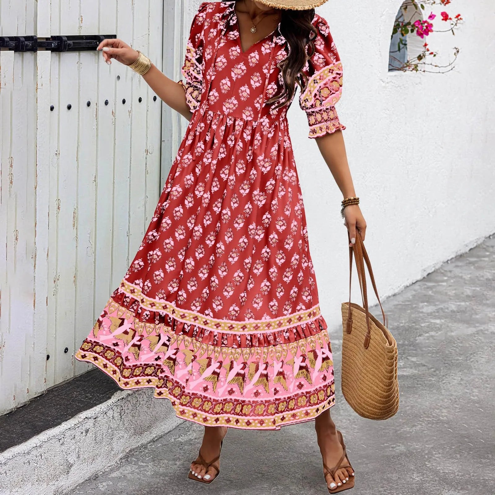 Angela - Elegantiškas Boho Suknelė