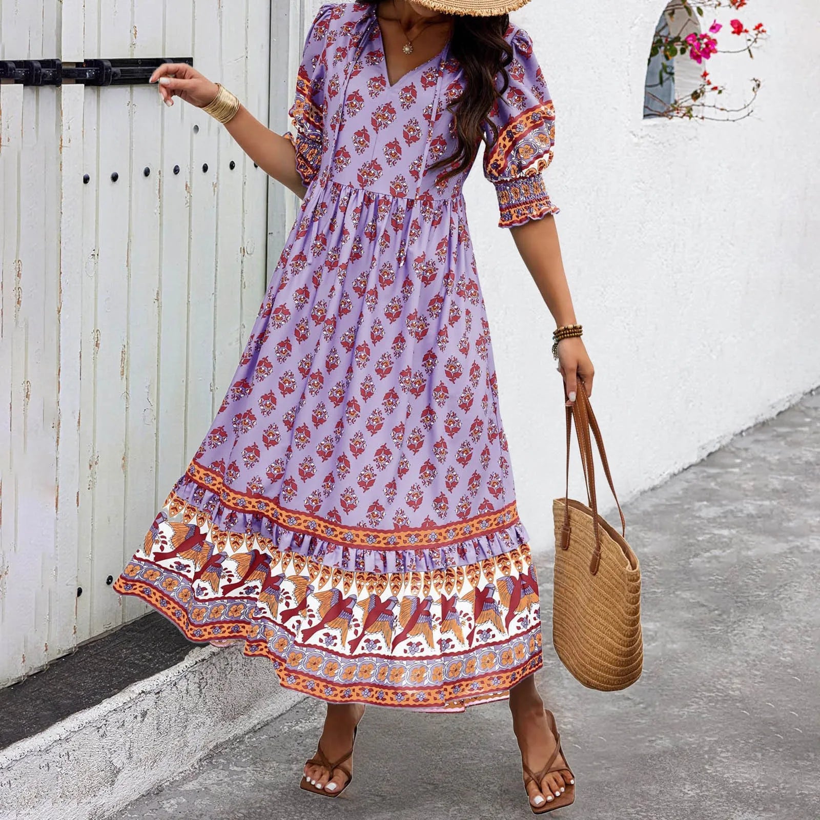 Angela - Elegantiškas Boho Suknelė