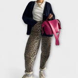 Carina - Vintage džinsai su leopardų raštu