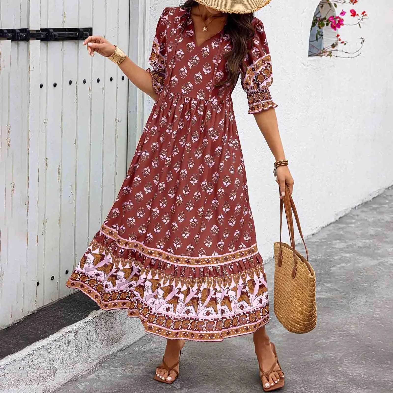 Angela - Elegantiškas Boho Suknelė