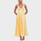 Camila - Geltonas maxi suknelė