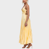 Camila - Geltonas maxi suknelė