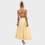 Camila - Geltonas maxi suknelė
