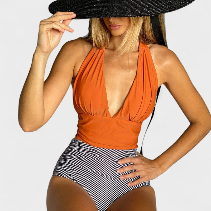 Joana - Elegantiškas Maudymosi Kostiumėlis su Aukšta Juosmeniu