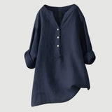Lengva ir Patogi Lino Blusa Moterims