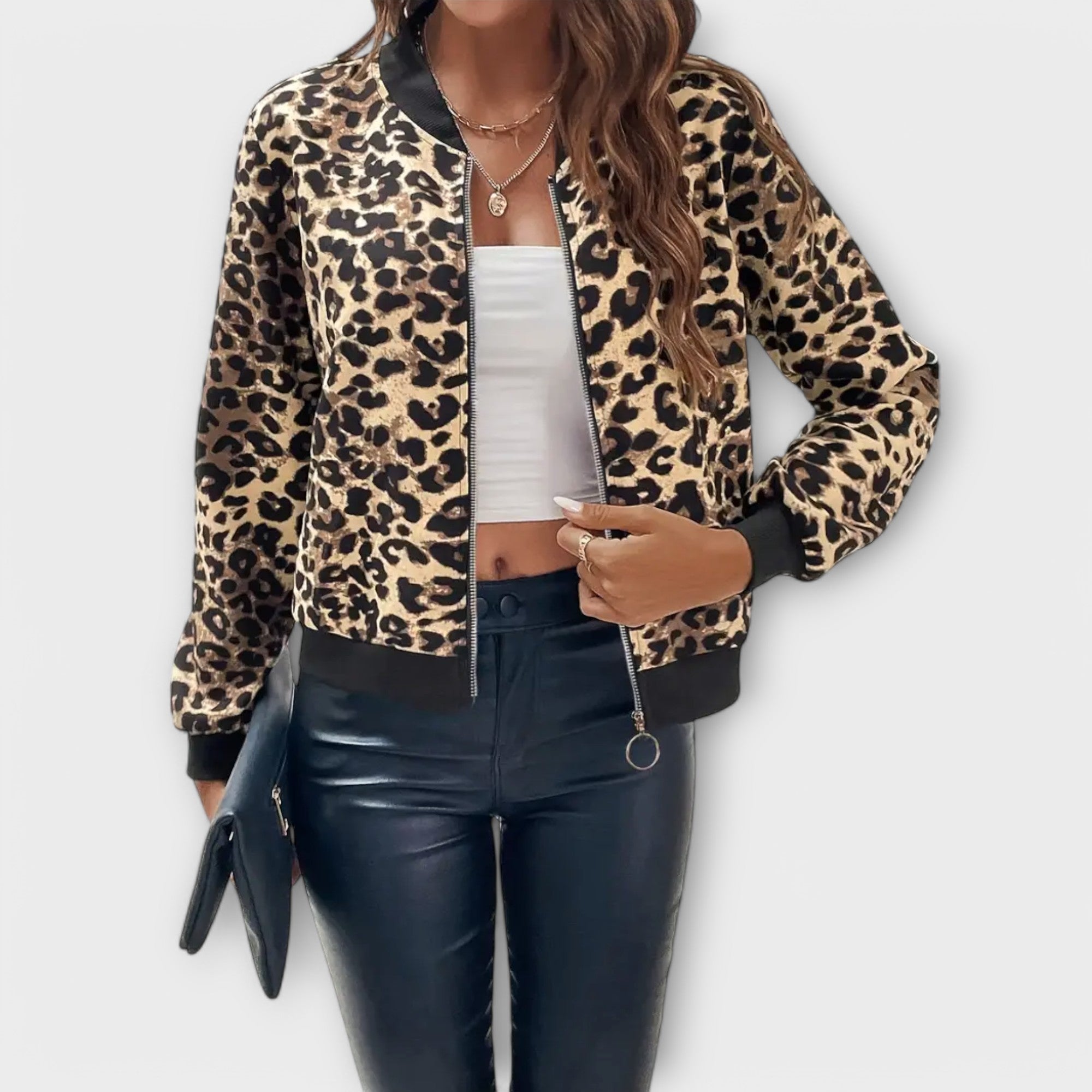 Raquel - Elegantiškas Leopardo Rašto Švarkas