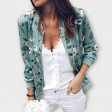 Andreia - Elegantiška bomber striukė su gėlių raštu