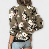 Andreia - Elegantiška bomber striukė su gėlių raštu