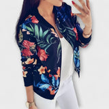 Andreia - Elegantiška bomber striukė su gėlių raštu